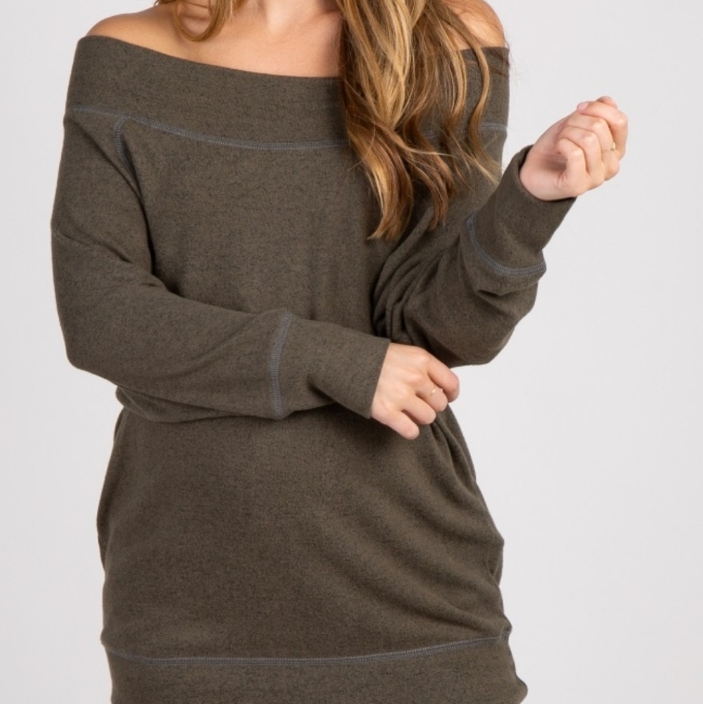 Pinkblush off the shoulder maternity top